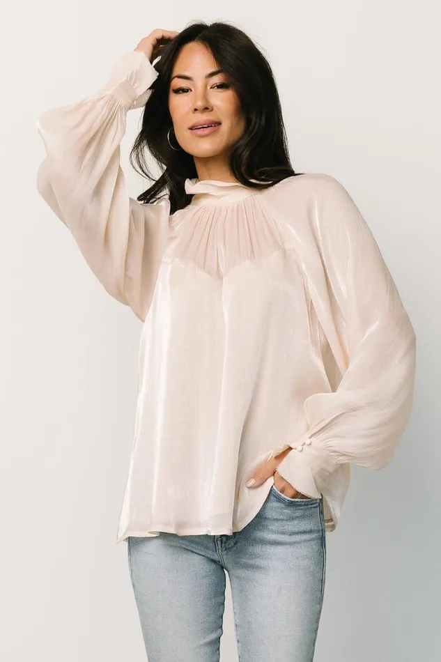 Women Maeve Shimmer Top Champagne Baltic Born Blouses and Shirts