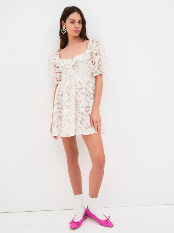 Women Magnolia Mini Dress White For Love and Lemons Dresses Women Magnolia Mini Dress White For Love and Lemons Dresses