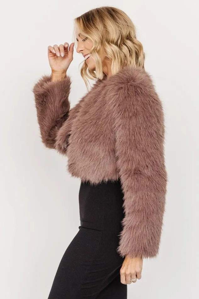 Women Maserati Crop Faux Fur Coat Mink Baltic Born Outerwear Women Maserati Crop Faux Fur Coat Mink Baltic Born Outerwear