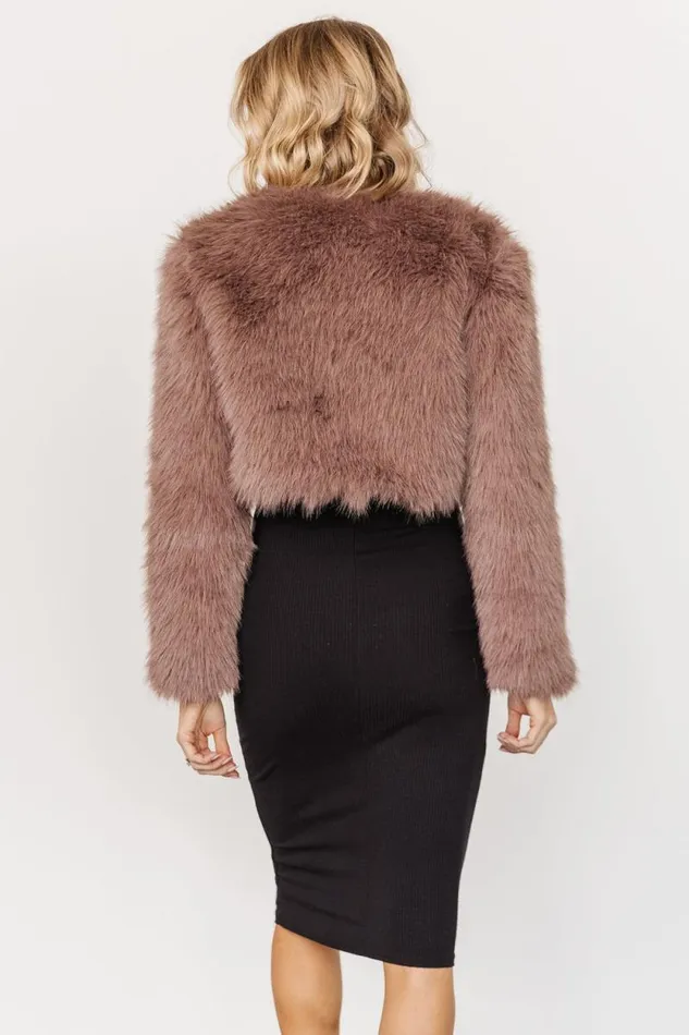 Women Maserati Crop Faux Fur Coat Mink Baltic Born Outerwear Women Maserati Crop Faux Fur Coat Mink Baltic Born Outerwear
