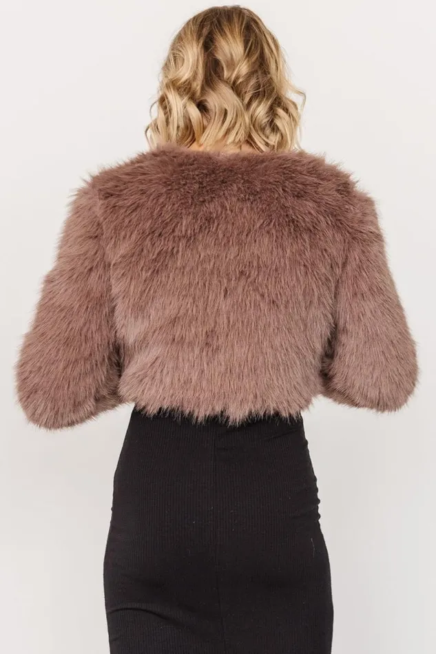Women Maserati Crop Faux Fur Coat Mink Baltic Born Outerwear Women Maserati Crop Faux Fur Coat Mink Baltic Born Outerwear