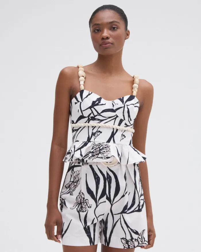 Women Matching Sets PatBO IRIS PEPLUM TOP Off White
