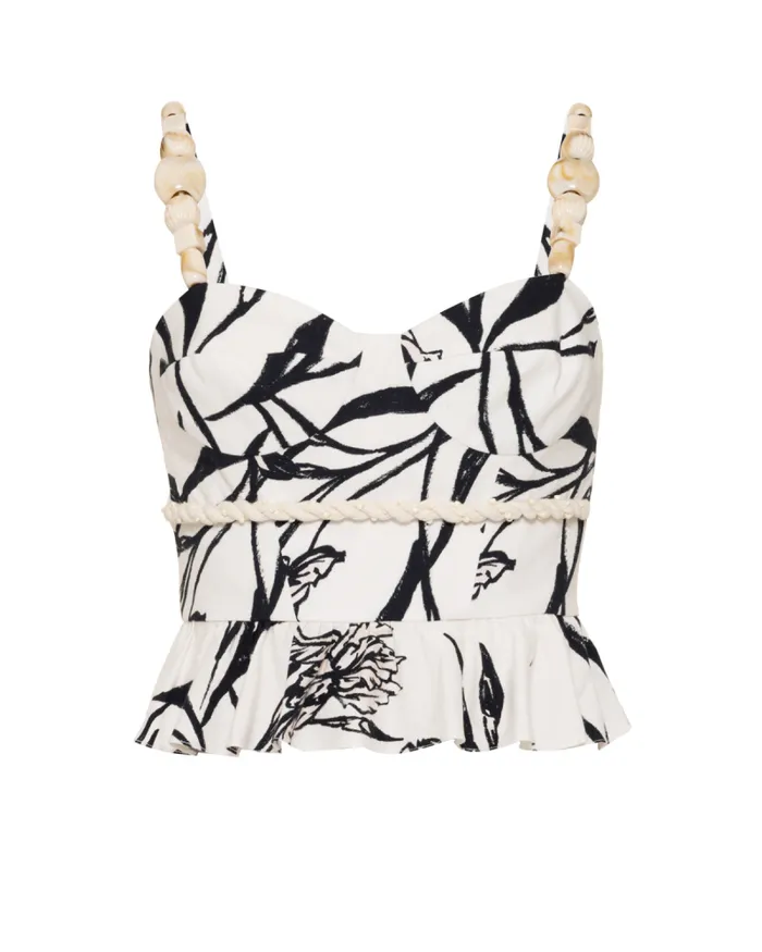 Women Matching Sets PatBO IRIS PEPLUM TOP Off White