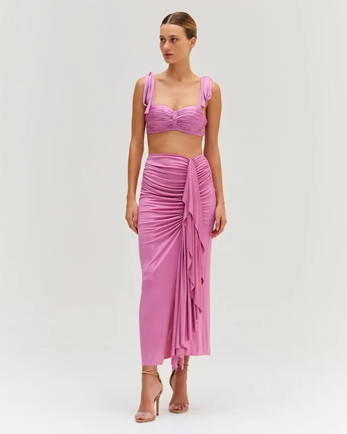 Women Matching Sets PatBO Metallic Jersey Bralette FINAL SALE Lilac