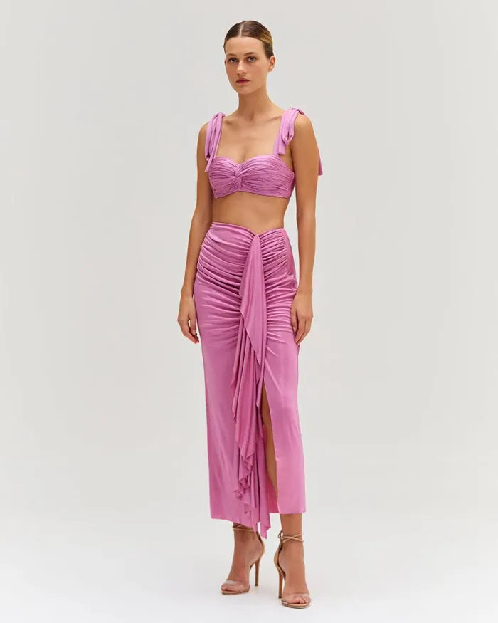 Women Matching Sets PatBO Metallic Jersey Bralette FINAL SALE Lilac