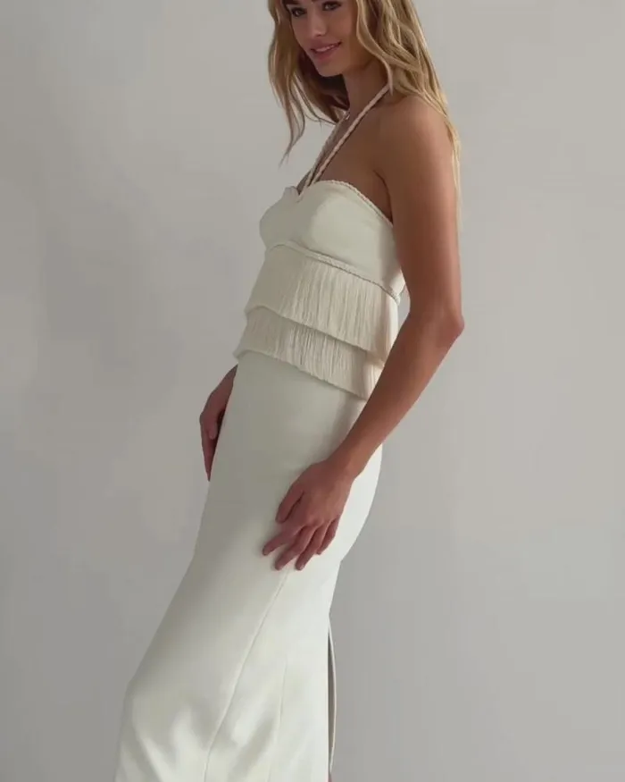 Women Matching Sets PatBO Stretch Midi Skirt FINAL SALE Ivory