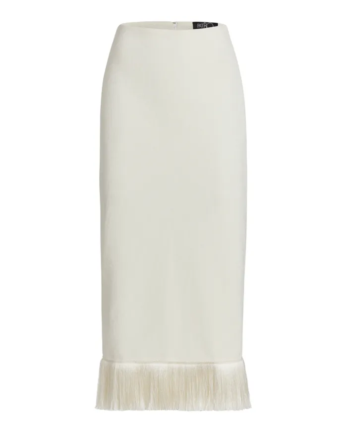Women Matching Sets PatBO Stretch Midi Skirt FINAL SALE Ivory