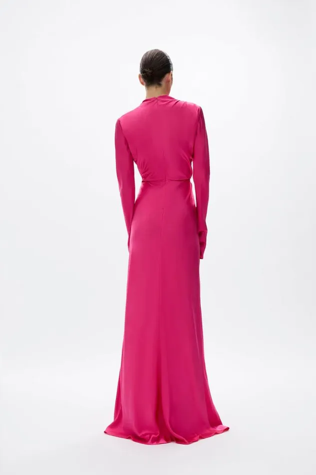 Women Maxi Dresses Rachel Gilbert Lucielle Gown Hot Pink Women Maxi Dresses Rachel Gilbert Lucielle Gown Hot Pink