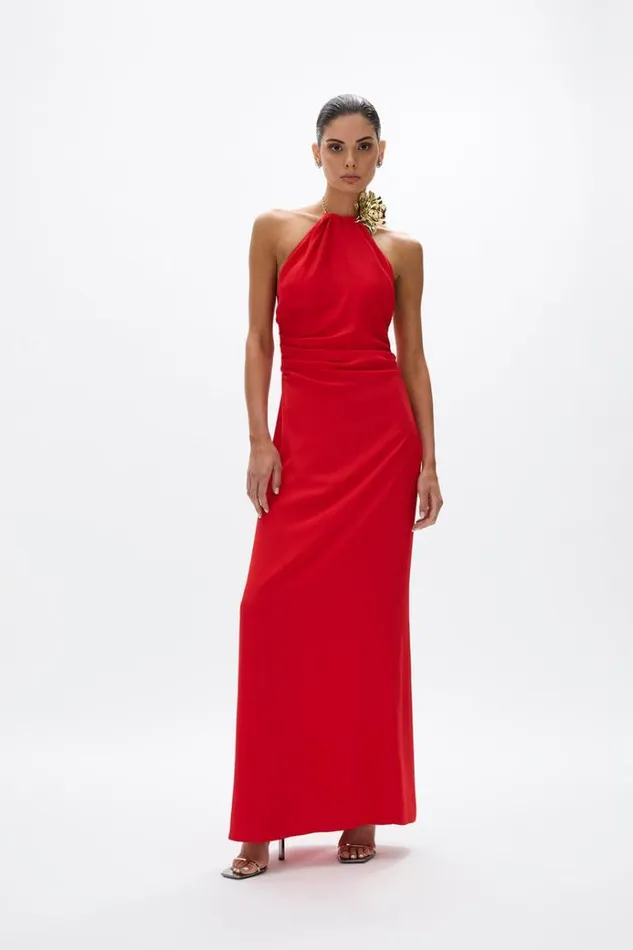 Women Maxi Dresses Rachel Gilbert Raye Gown Red