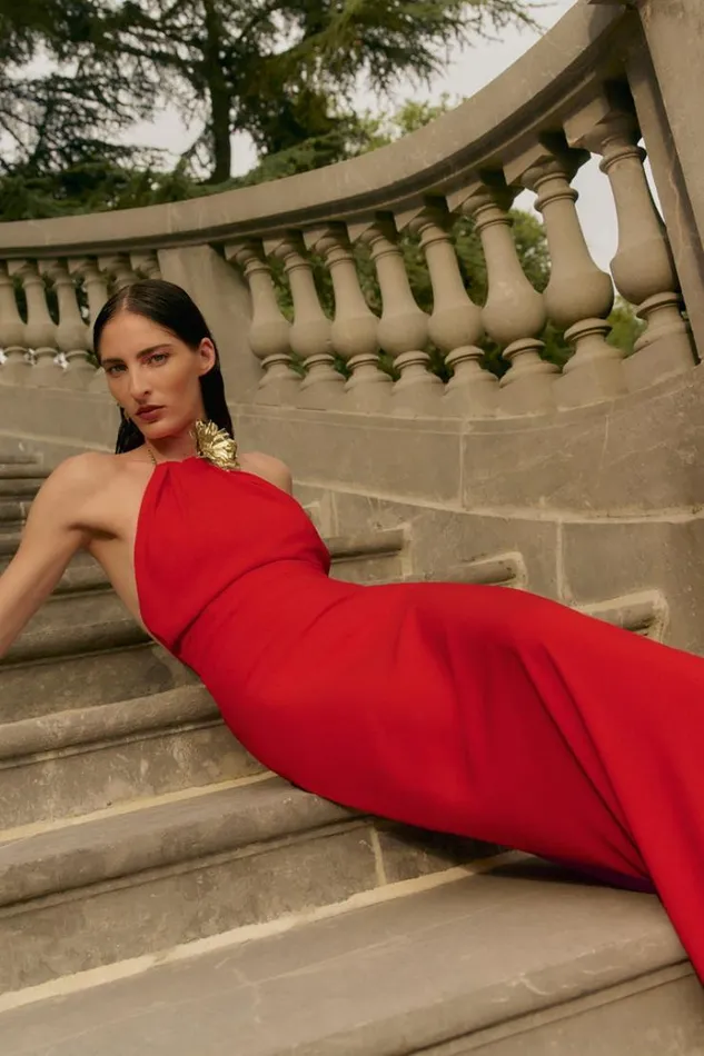 Women Maxi Dresses Rachel Gilbert Raye Gown Red Women Maxi Dresses Rachel Gilbert Raye Gown Red
