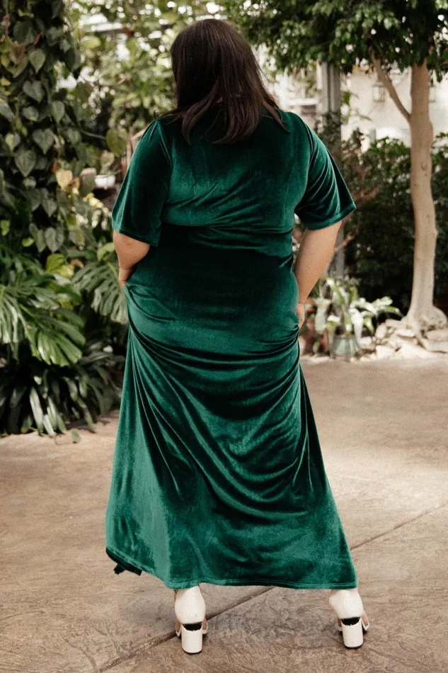 Women Meghan Velvet Wrap Maxi Dress Emerald Baltic Born Maxi Dresses Women Meghan Velvet Wrap Maxi Dress Emerald Baltic Born Maxi Dresses