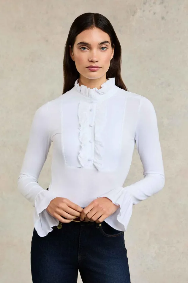 Women Melissa Jersey Blouse White Holland Cooper Tops