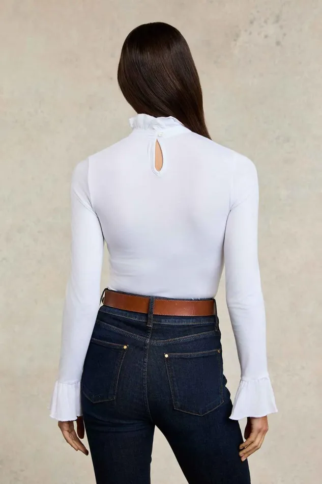 Women Melissa Jersey Blouse White Holland Cooper Tops Women Melissa Jersey Blouse White Holland Cooper Tops