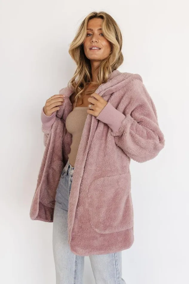 Women Melrose Teddy Jacket Dusty Lilac Baltic Born Outerwear