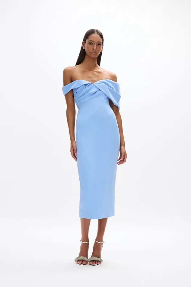 Women Midi Dresses Rachel Gilbert Mattie Dress Marina Blue