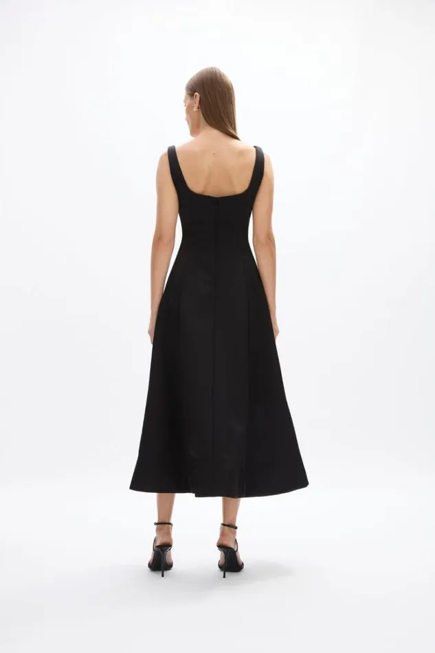 Women Midi Dresses Rachel Gilbert Serra Dress Black Women Midi Dresses Rachel Gilbert Serra Dress Black