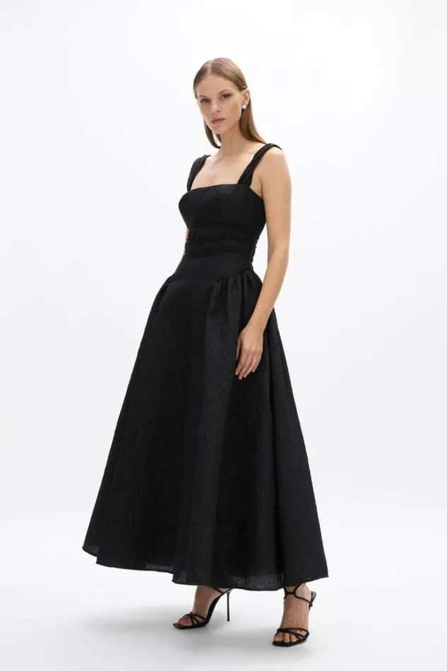 Women Midi Dresses Rachel Gilbert Sophia Strap Dress Black Women Midi Dresses Rachel Gilbert Sophia Strap Dress Black