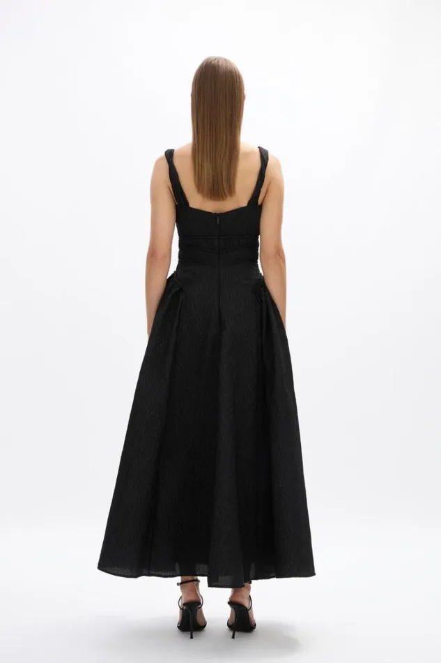 Women Midi Dresses Rachel Gilbert Sophia Strap Dress Black Women Midi Dresses Rachel Gilbert Sophia Strap Dress Black
