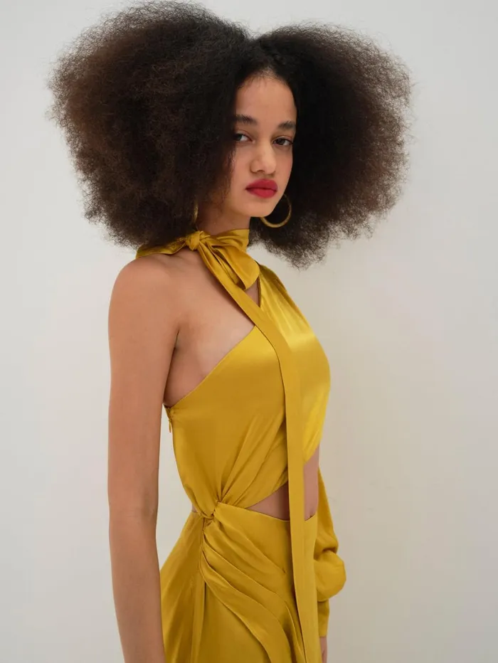 Women Mila Midi Dress Yellow For Love and Lemons Dresses Women Mila Midi Dress Yellow For Love and Lemons Dresses