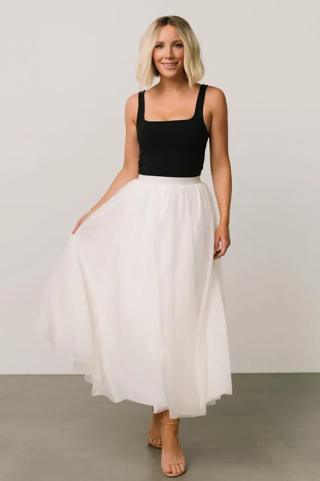 Women Mila Tulle Skirt Cream Baltic Born Tulle Styles