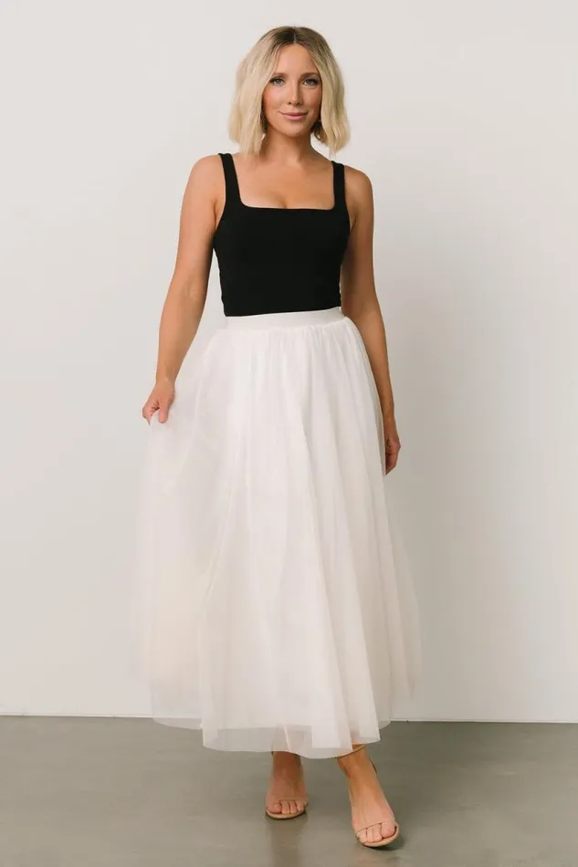 Women Mila Tulle Skirt Cream Baltic Born Tulle Styles Women Mila Tulle Skirt Cream Baltic Born Tulle Styles