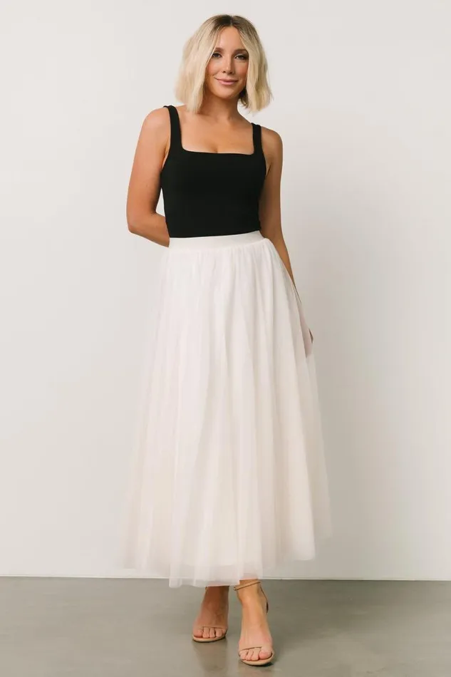 Women Mila Tulle Skirt Cream Baltic Born Tulle Styles Women Mila Tulle Skirt Cream Baltic Born Tulle Styles
