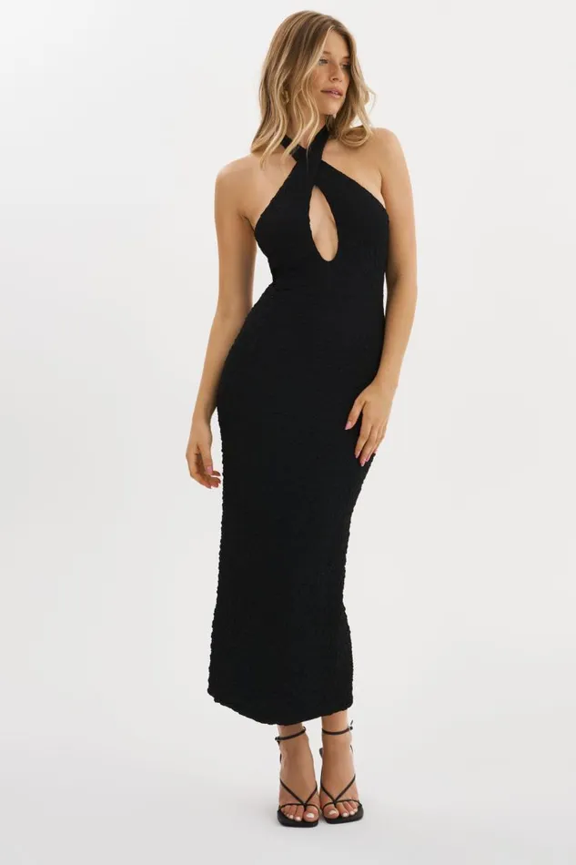 Women MILCA Halterneck Dress Black LAMARQUE Dresses Women MILCA Halterneck Dress Black LAMARQUE Dresses
