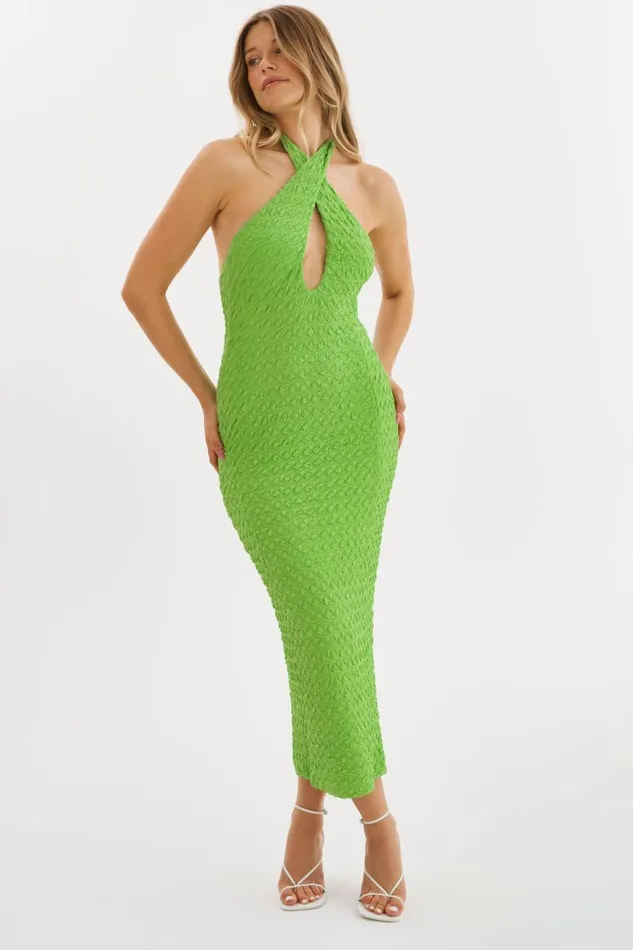 Women MILCA Halterneck Dress Kelly Green LAMARQUE Dresses Women MILCA Halterneck Dress Kelly Green LAMARQUE Dresses