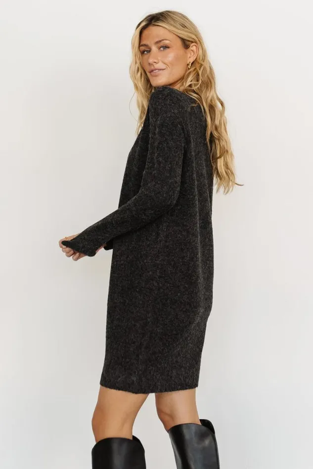 Women Miller Sweater Dress Charcoal Black Baltic Born Short Dresses Women Miller Sweater Dress Charcoal Black Baltic Born Short Dresses