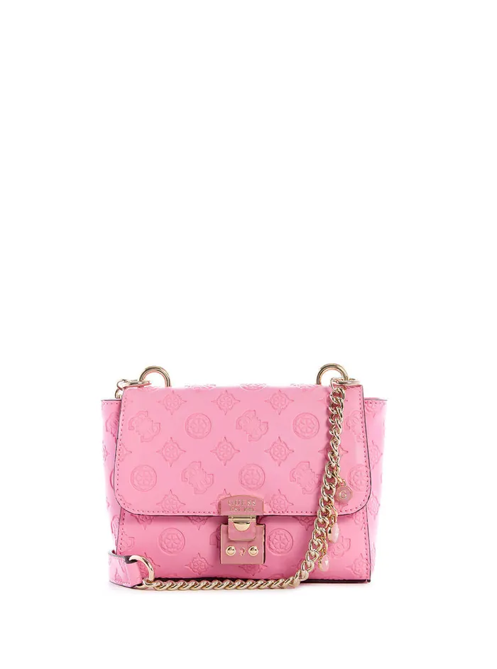 Women Mini Bags GUESS Pink Carlson Mini Crossbody Bag