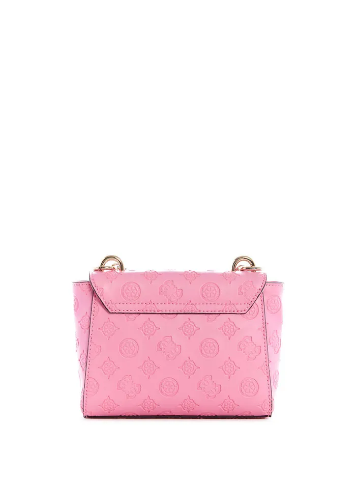 Women Mini Bags GUESS Pink Carlson Mini Crossbody Bag Women Mini Bags GUESS Pink Carlson Mini Crossbody Bag