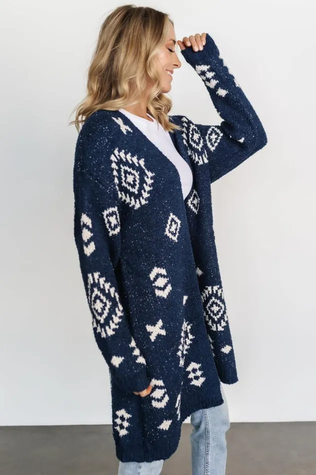 Women Missoula Oversized Cardigan Navy Ivory Baltic Born Cardigans Women Missoula Oversized Cardigan Navy Ivory Baltic Born Cardigans