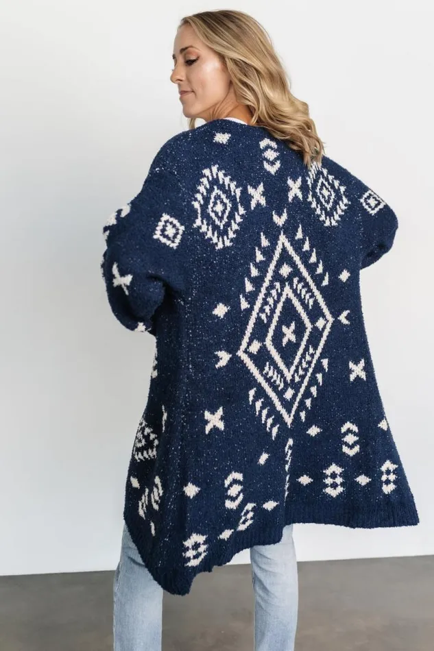 Women Missoula Oversized Cardigan Navy Ivory Baltic Born Cardigans Women Missoula Oversized Cardigan Navy Ivory Baltic Born Cardigans
