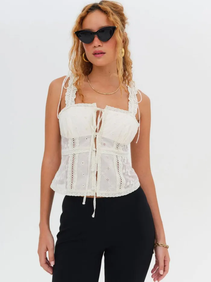 Women Morgan Top White For Love and Lemons Tops