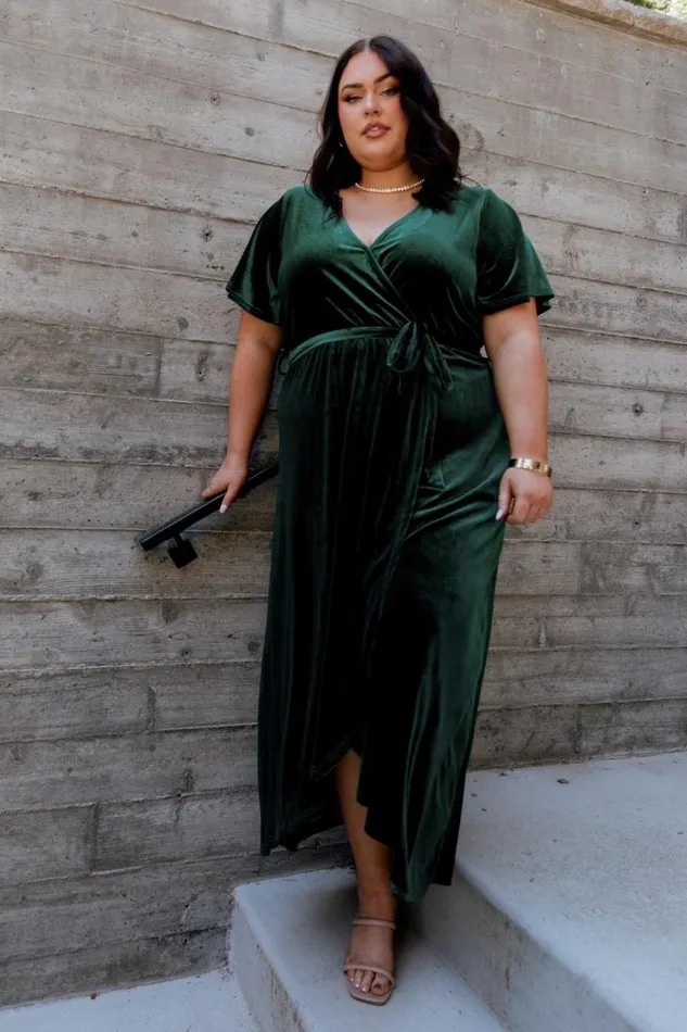 Women Nadine Velvet Midi Dress Green Baltic Born Bump Friendly Women Nadine Velvet Midi Dress Green Baltic Born Bump Friendly
