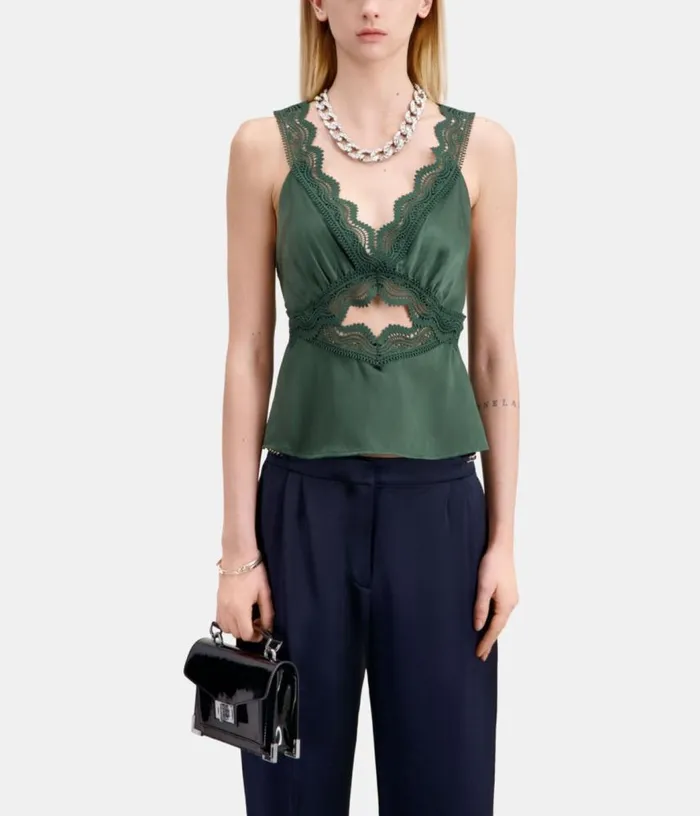 Women Navy Blue Trousers With Chains THE KOOPLES Jeans and Pants