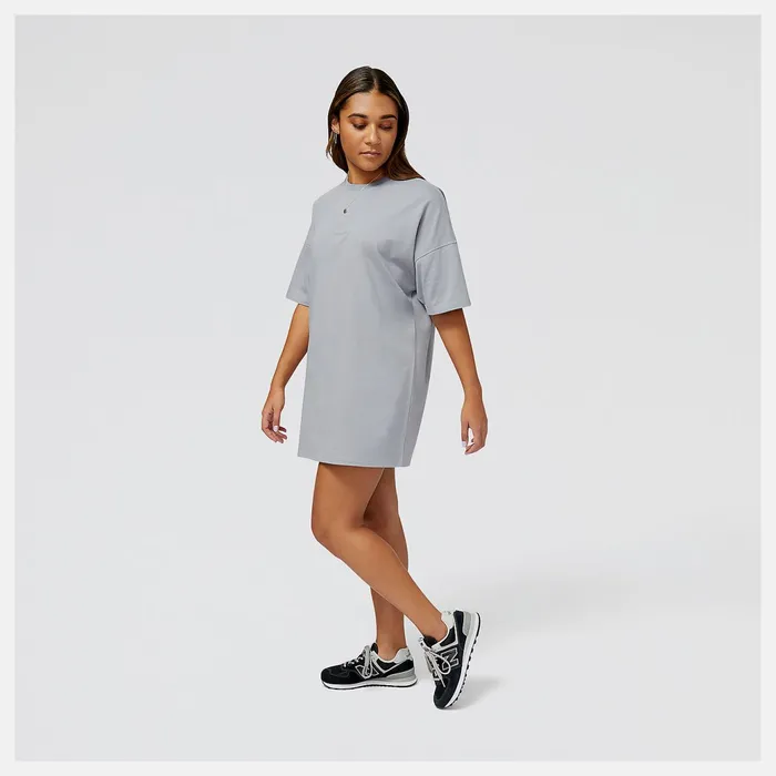 Women NB Athletics Nature State Short Sleeve Tee Steel New Balance Shirts Women NB Athletics Nature State Short Sleeve Tee Steel New Balance Shirts