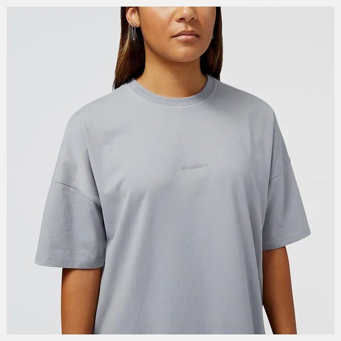 Women NB Athletics Nature State Short Sleeve Tee Steel New Balance Shirts Women NB Athletics Nature State Short Sleeve Tee Steel New Balance Shirts