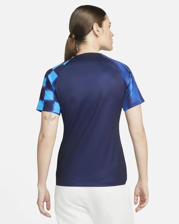 Women Nike All Clothing Croatia 202223 Stadium Away Blackened Blueuniversity Red