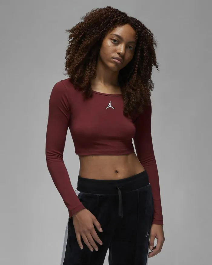 Women Nike All Clothing Jordan Flight Cherrywood Redwhite