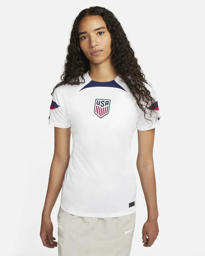 Women Nike All Clothing USMNT 202223 Stadium Home Whiteloyal Blue