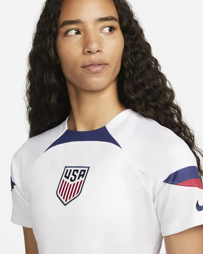 Women Nike All Clothing USMNT 202223 Stadium Home Whiteloyal Blue