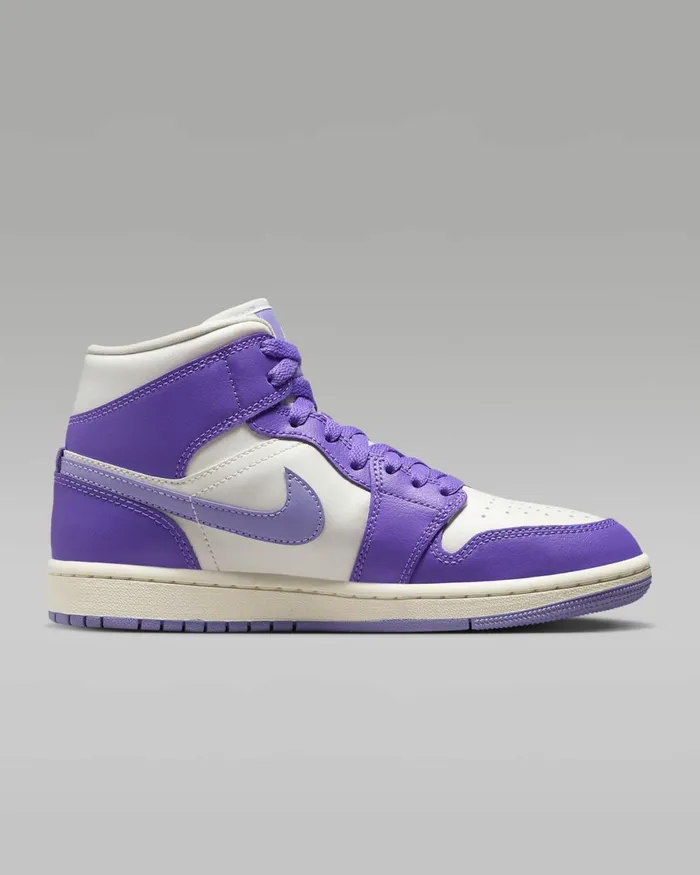 Women Nike All Shoes Air Jordan 1 Mid Action Grapesailsky J Light Purple
