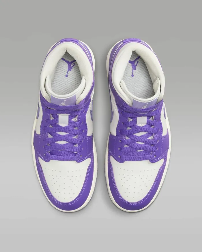 Women Nike All Shoes Air Jordan 1 Mid Action Grapesailsky J Light Purple