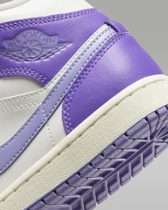 Women Nike All Shoes Air Jordan 1 Mid Action Grapesailsky J Light Purple