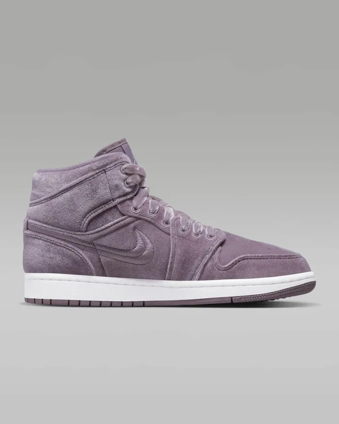 Women Nike All Shoes Air Jordan 1 Mid SE Purple Smokewhitepurple Smoke