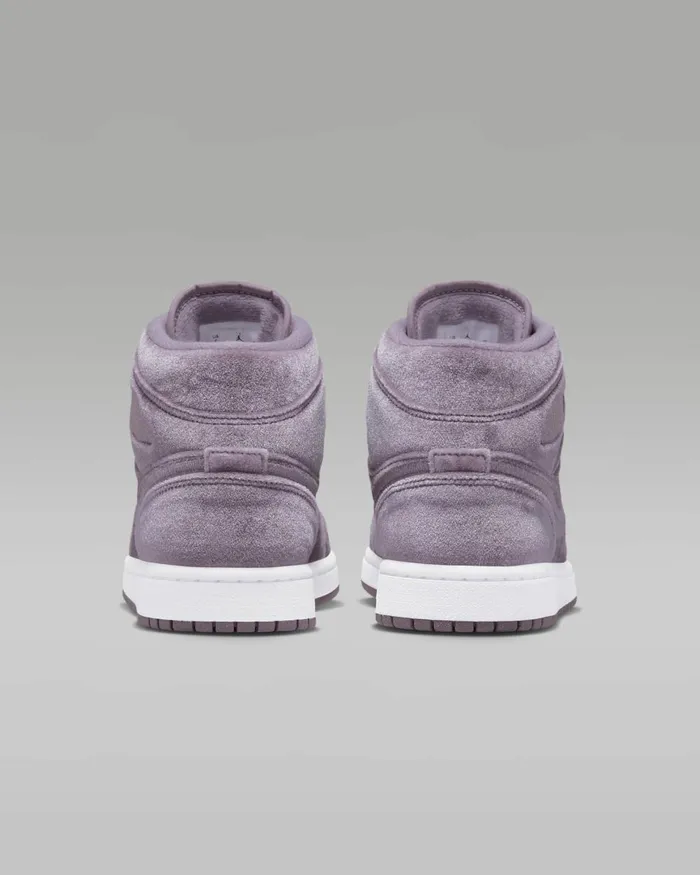 Women Nike All Shoes Air Jordan 1 Mid SE Purple Smokewhitepurple Smoke