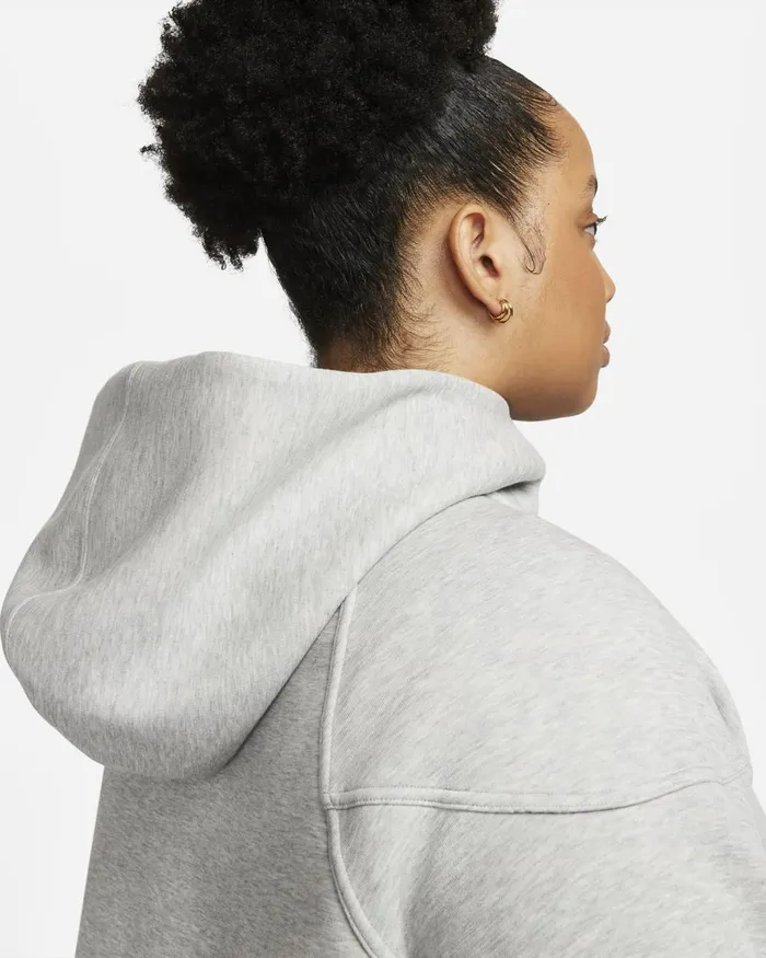 Women Nike Hoodies And Sweatshirts Sportswear Tech Fleece Windrunner Dark Grey Heatherblack