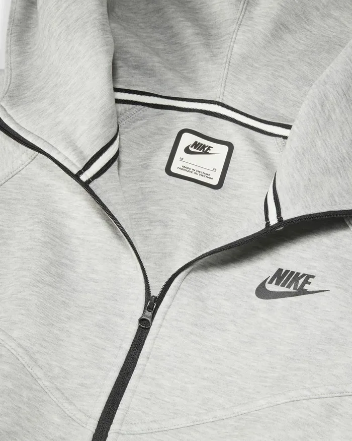 Women Nike Hoodies And Sweatshirts Sportswear Tech Fleece Windrunner Dark Grey Heatherblack