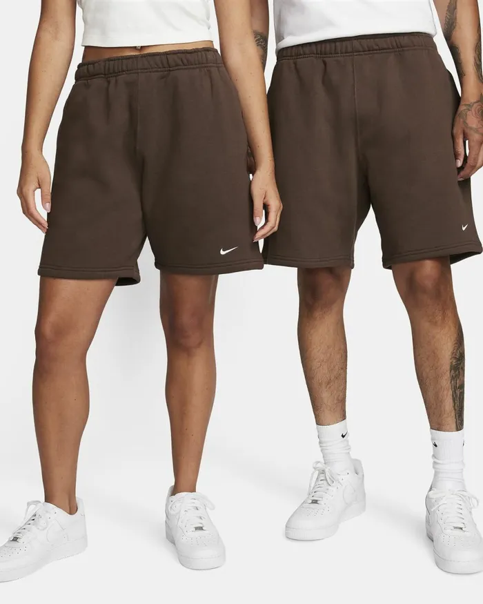 Women Nike Shorts Solo Swoosh Baroque Brownwhite